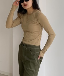 Avvenente | 【Avvenente】ヘンリーネックロングTシャツ(Tシャツ/カットソー)