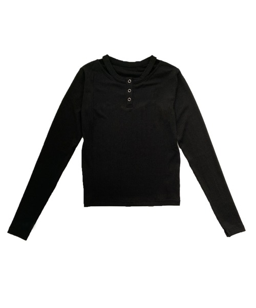 Avvenente（アベネンテ）の「【Avvenente】ヘンリーネックロングTシャツ（Tシャツ/カットソー・レディース・ブラック/ベージュ/ピンク・M）」の20枚目の写真