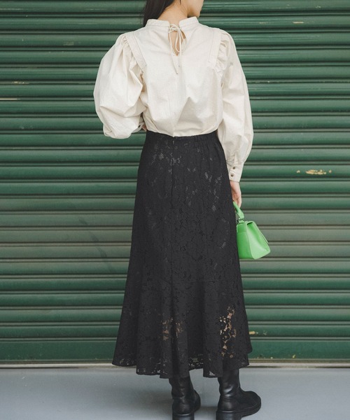 FREE'S MART（フリーズマート）の「【Sシリーズ対応】◆ラウンドペプラムマーメイドレーススカート（スカート・レディース・ホワイト/ブラック/オレンジ/オレンジ系その他・SMALL/MEDIUM）」の19枚目の写真