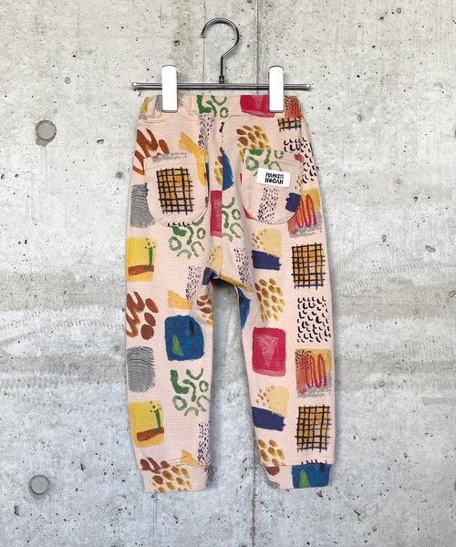 HOGAN RANCH WEAR（ホーガンランチウエア）の「ソウガラサルエルロングパンツ（H-6722/80～120cm）（その他パンツ・キッズ・キャメル/オフホワイト/サンドベージュ/ライトブルー/ストライプ/マルチ/アイボリー/ベージュ/キナリ・80/90/95/100/110/120）」の4枚目の写真