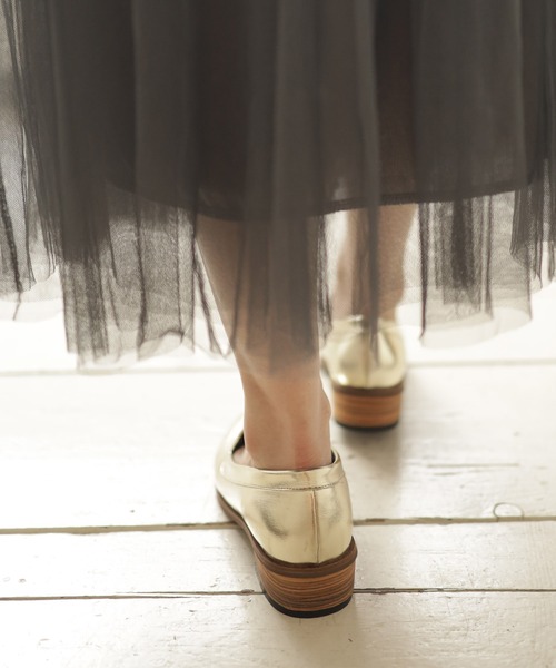 SESTO（セスト）の「ふわふわインソール！ウッドヒールのアーモンドトゥローファーパンプス（ローファー・レディース・ブラック/ブラウン/ゴールド/レオパード/アイボリー・22.5cm/23.5cm/24.5cm/23.0cm/24.0cm/25.0cm/21.5㎝）」の15枚目の写真