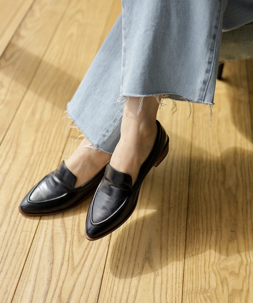 SESTO（セスト）の「ふわふわインソール！ウッドヒールのアーモンドトゥローファーパンプス（ローファー・レディース・ブラック/ブラウン/ゴールド/レオパード/アイボリー・22.5cm/23.5cm/24.5cm/23.0cm/24.0cm/25.0cm/21.5㎝）」の16枚目の写真