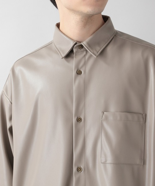 RAGEBLUE（レイジブルー）の「シンセティックレザーシャツ/215199（シャツ/ブラウス・メンズ・ブラック/ベージュ/ピンク・MEDIUM/LARGE）」の20枚目の写真