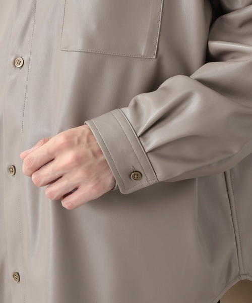 RAGEBLUE（レイジブルー）の「シンセティックレザーシャツ/215199（シャツ/ブラウス・メンズ・ブラック/ベージュ/ピンク・MEDIUM/LARGE）」の11枚目の写真