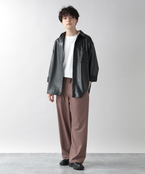 RAGEBLUE（レイジブルー）の「シンセティックレザーシャツ/215199（シャツ/ブラウス・メンズ・ブラック/ベージュ/ピンク・MEDIUM/LARGE）」の13枚目の写真