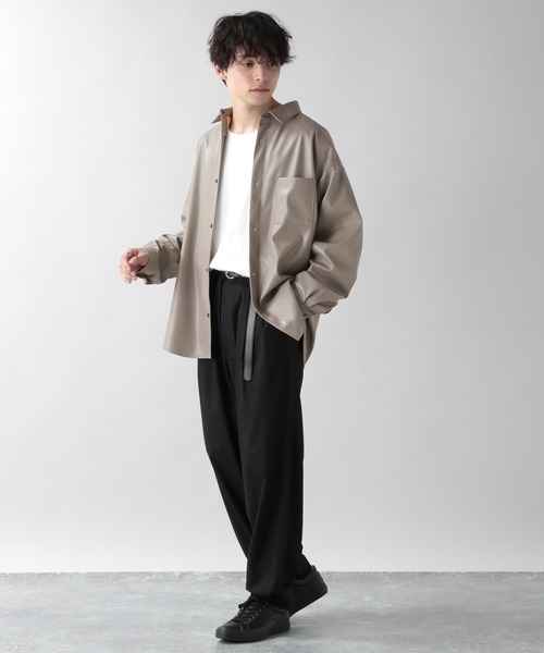 RAGEBLUE（レイジブルー）の「シンセティックレザーシャツ/215199（シャツ/ブラウス・メンズ・ブラック/ベージュ/ピンク・MEDIUM/LARGE）」の19枚目の写真