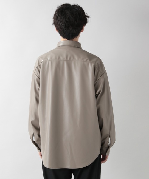 RAGEBLUE（レイジブルー）の「シンセティックレザーシャツ/215199（シャツ/ブラウス・メンズ・ブラック/ベージュ/ピンク・MEDIUM/LARGE）」の17枚目の写真