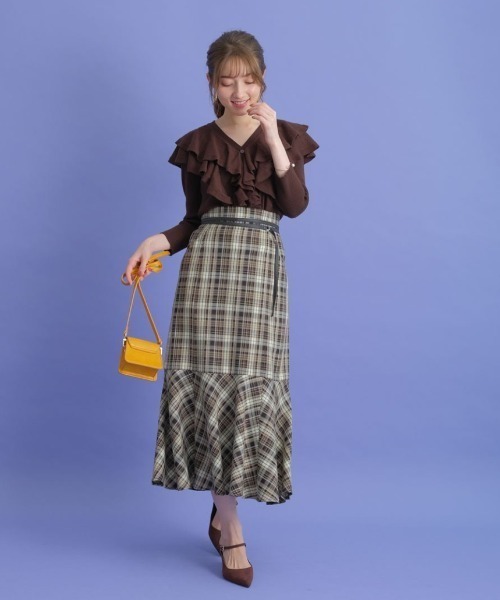 【新品】Apuweiser-riche リブニット アプワイザーリッシェ Apuweiser-riche 8分袖衿付2way切替レースニット