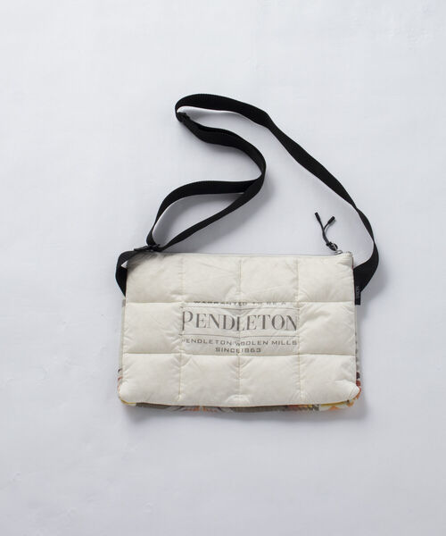 PENDLETON（ペンドルトン）の「【TAION】×【PENDLETON】アシメトリーサコッシュ #PDT-TON-213004（ショルダーバッグ・メンズ・ホワイト系4/ブラック系4/ベージュ系3/グリーン系3/ネイビー系3/レッド系3・FREE）」の2枚目の写真