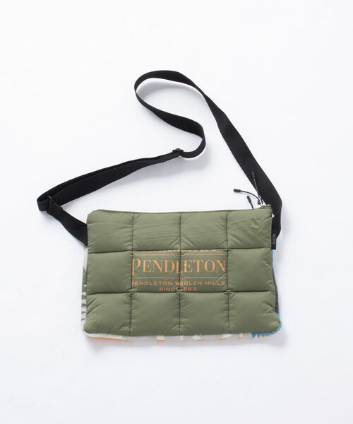 PENDLETON（ペンドルトン）の「【TAION】×【PENDLETON】アシメトリーサコッシュ #PDT-TON-213004（ショルダーバッグ・メンズ・ホワイト系4/ブラック系4/ベージュ系3/グリーン系3/ネイビー系3/レッド系3・FREE）」の4枚目の写真