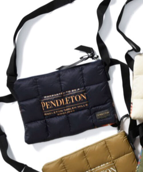 PENDLETON（ペンドルトン）の「【TAION】×【PENDLETON】アシメトリーサコッシュ #PDT-TON-213004（ショルダーバッグ・メンズ・ホワイト系4/ブラック系4/ベージュ系3/グリーン系3/ネイビー系3/レッド系3・FREE）」の5枚目の写真
