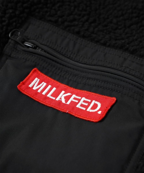 MILKFED.(ミルクフェド)の「SLEEVE LOGO HOODED JACKET(ブルゾン・レディース・ホワイト/ベージュ/レッド/ブラック/ライトグリーン・M/S)」の15枚目の写真