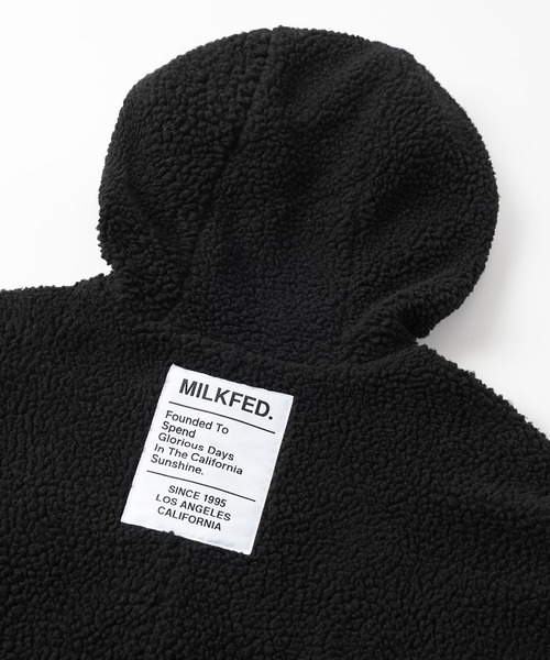 MILKFED.(ミルクフェド)の「SLEEVE LOGO HOODED JACKET(ブルゾン・レディース・ホワイト/ベージュ/レッド/ブラック/ライトグリーン・M/S)」の13枚目の写真