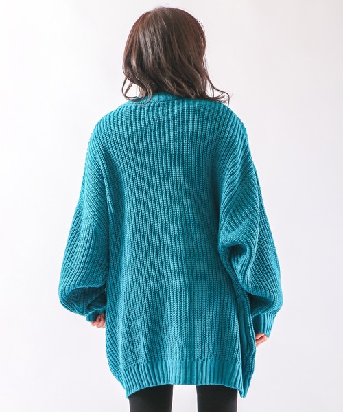 Revo.（レボ）の「畦編み 5G ルーズニットカーディガン（カーディガン/ボレロ・メンズ・グレー/マスタード/ブルー/ブラック/ワイン/アイボリー/パープル/グリーン/ダークオレンジ/ネイビー・1/2）」の13枚目の写真