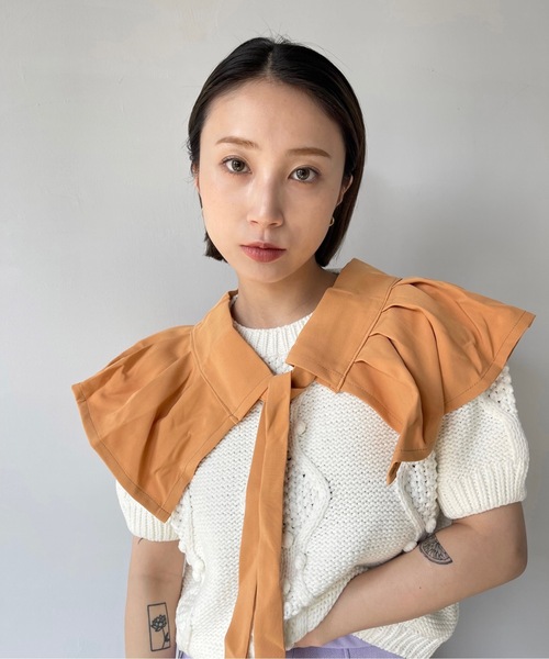 SANSeLF(サンセルフ)の「マルチデザイン付け襟 sana21a007【SANSeLF】(付け襟・レディース・ホワイト/ブラック/ブルー/ホワイト系その他/ブラック系その他/ブラック系その他2/ブラック系その他3/ブラック系その他4/パープル/オレンジ/ホワイト系その他2・FREE)」の11枚目の写真