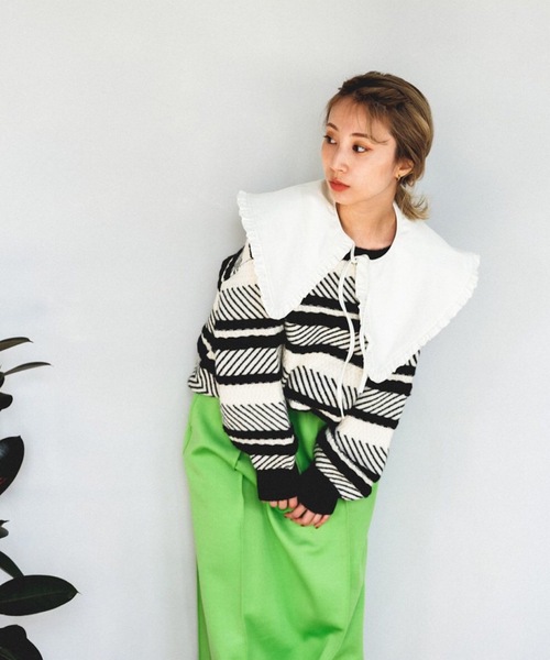 SANSeLF(サンセルフ)の「マルチデザイン付け襟 sana21a007【SANSeLF】(付け襟・レディース・ホワイト/ブラック/ブルー/ホワイト系その他/ブラック系その他/ブラック系その他2/ブラック系その他3/ブラック系その他4/パープル/オレンジ/ホワイト系その他2・FREE)」の16枚目の写真