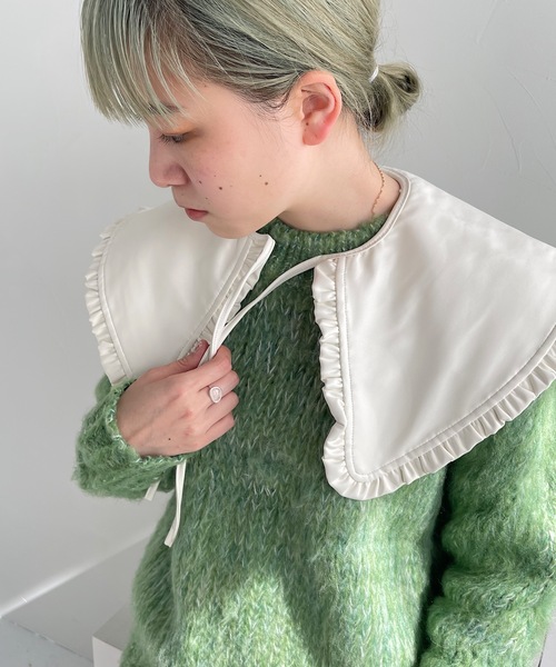 SANSeLF(サンセルフ)の「マルチデザイン付け襟 sana21a007【SANSeLF】(付け襟・レディース・ホワイト/ブラック/ブルー/ホワイト系その他/ブラック系その他/ブラック系その他2/ブラック系その他3/ブラック系その他4/パープル/オレンジ/ホワイト系その他2・FREE)」の15枚目の写真