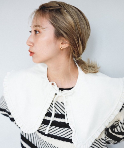 SANSeLF(サンセルフ)の「マルチデザイン付け襟 sana21a007【SANSeLF】(付け襟・レディース・ホワイト/ブラック/ブルー/ホワイト系その他/ブラック系その他/ブラック系その他2/ブラック系その他3/ブラック系その他4/パープル/オレンジ/ホワイト系その他2・FREE)」の12枚目の写真