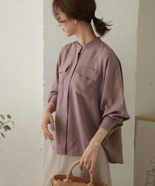 URBAN RESEARCH DOORS（アーバンリサーチドアーズ）の「ジョーゼットドルマンシャツ（シャツ/ブラウス・レディース・チャコールグレー/グレー/ピンクベージュ・ONE）」の21枚目の写真