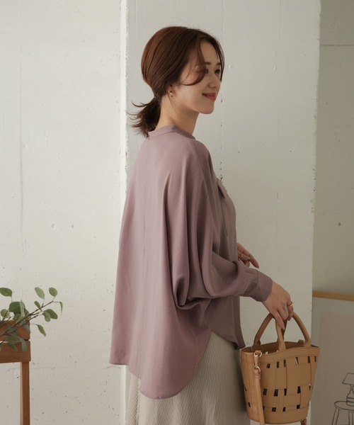 URBAN RESEARCH DOORS（アーバンリサーチドアーズ）の「ジョーゼットドルマンシャツ（シャツ/ブラウス・レディース・チャコールグレー/グレー/ピンクベージュ・ONE）」の17枚目の写真