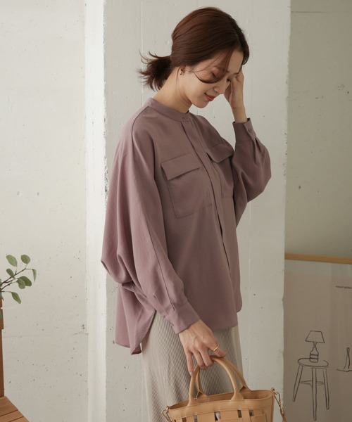 URBAN RESEARCH DOORS（アーバンリサーチドアーズ）の「ジョーゼットドルマンシャツ（シャツ/ブラウス・レディース・チャコールグレー/グレー/ピンクベージュ・ONE）」の8枚目の写真