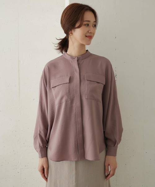 URBAN RESEARCH DOORS（アーバンリサーチドアーズ）の「ジョーゼットドルマンシャツ（シャツ/ブラウス・レディース・チャコールグレー/グレー/ピンクベージュ・ONE）」の15枚目の写真