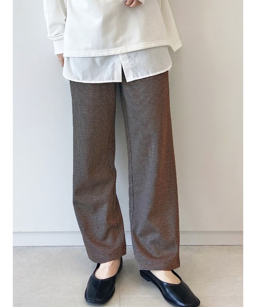 Samansa Mos2 blue（サマンサモスモスブルー）の「千鳥柄カットパンツ（その他パンツ・レディース・チャコール/ブラウン/ベージュ・ﾌﾘ-）」の3枚目の写真