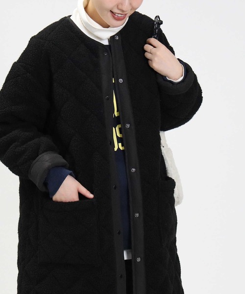 HONEYSUCKLE ROSE（ハニーサックルローズ）の「【HONEYSUCKLE ROSE】リバーシブルキルトコート（その他アウター・レディース・オフホワイト/ブラック・M/L）」の2枚目の写真