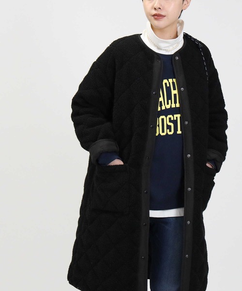 HONEYSUCKLE ROSE（ハニーサックルローズ）の「【HONEYSUCKLE ROSE】リバーシブルキルトコート（その他アウター・レディース・オフホワイト/ブラック・M/L）」の8枚目の写真