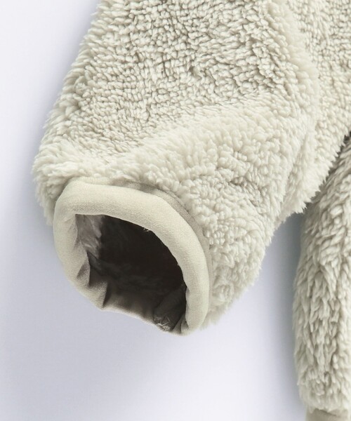 BRANSHES（ブランシェス）の「【やわらか】ボアジャケット（ブルゾン・キッズ・アイボリー/カーキオリーブ/ブラック・130/150/90/110/140/100/120）」の15枚目の写真