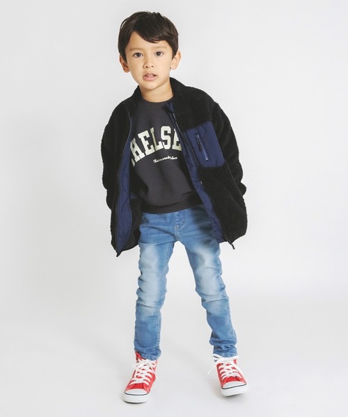 BRANSHES（ブランシェス）の「【やわらか】ボアジャケット（ブルゾン・キッズ・アイボリー/カーキオリーブ/ブラック・130/150/90/110/140/100/120）」の20枚目の写真