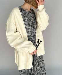 PICCIN | ウール混ガーター編みカーディガン(カーディガン/ボレロ)