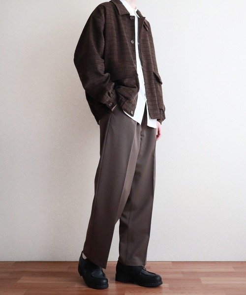 y/m by kitsune（イムバイキツネ）の「2wayオーバーサイズブルゾン（ブルゾン・メンズ・ネイビー/ブラウン・MEDIUM/LARGE）」の3枚目の写真