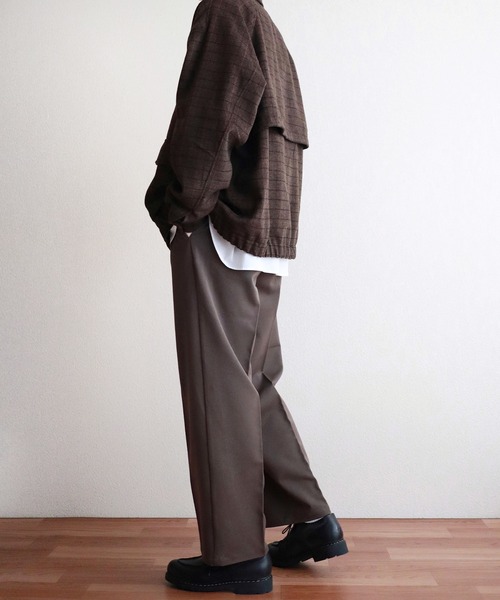 y/m by kitsune（イムバイキツネ）の「2wayオーバーサイズブルゾン（ブルゾン・メンズ・ネイビー/ブラウン・MEDIUM/LARGE）」の4枚目の写真