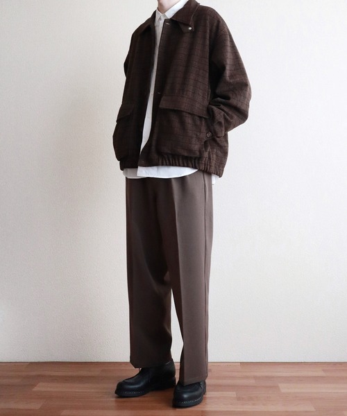 y/m by kitsune（イムバイキツネ）の「2wayオーバーサイズブルゾン（ブルゾン・メンズ・ネイビー/ブラウン・MEDIUM/LARGE）」の5枚目の写真