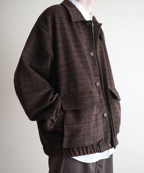 y/m by kitsune（イムバイキツネ）の「2wayオーバーサイズブルゾン（ブルゾン・メンズ・ネイビー/ブラウン・MEDIUM/LARGE）」の7枚目の写真