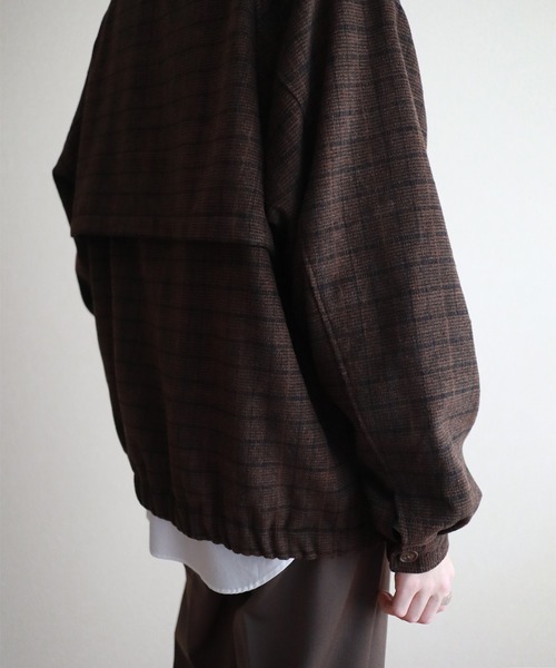 y/m by kitsune（イムバイキツネ）の「2wayオーバーサイズブルゾン（ブルゾン・メンズ・ネイビー/ブラウン・MEDIUM/LARGE）」の9枚目の写真