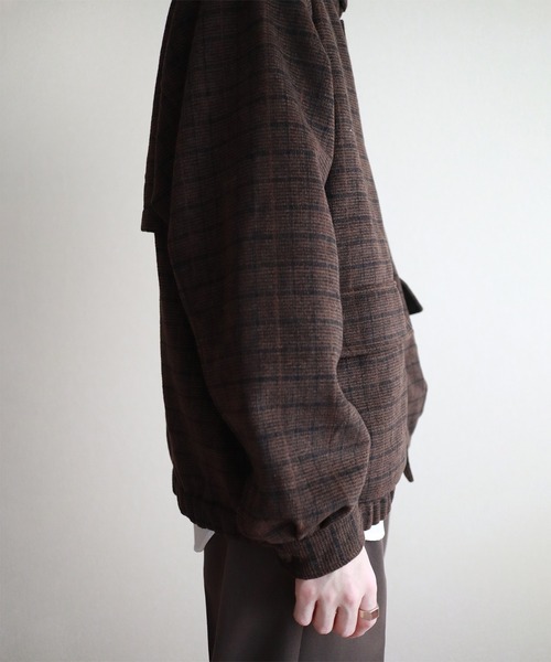 y/m by kitsune（イムバイキツネ）の「2wayオーバーサイズブルゾン（ブルゾン・メンズ・ネイビー/ブラウン・MEDIUM/LARGE）」の11枚目の写真