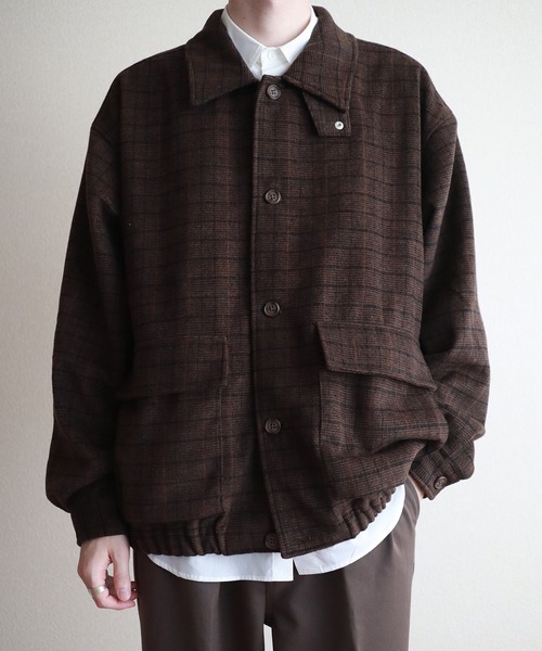 y/m by kitsune（イムバイキツネ）の「2wayオーバーサイズブルゾン（ブルゾン・メンズ・ネイビー/ブラウン・MEDIUM/LARGE）」の6枚目の写真