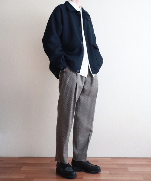 y/m by kitsune（イムバイキツネ）の「2wayオーバーサイズブルゾン（ブルゾン・メンズ・ネイビー/ブラウン・MEDIUM/LARGE）」の13枚目の写真