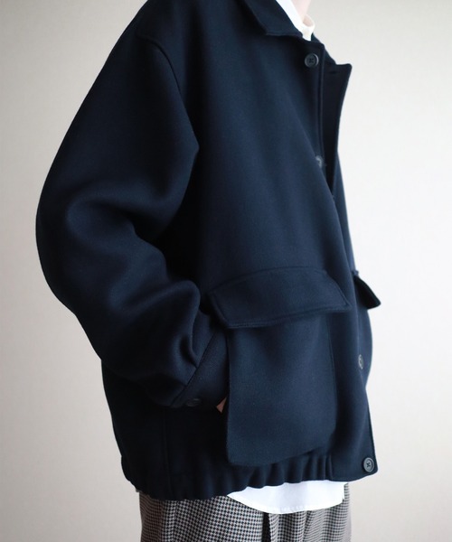 y/m by kitsune（イムバイキツネ）の「2wayオーバーサイズブルゾン（ブルゾン・メンズ・ネイビー/ブラウン・MEDIUM/LARGE）」の15枚目の写真