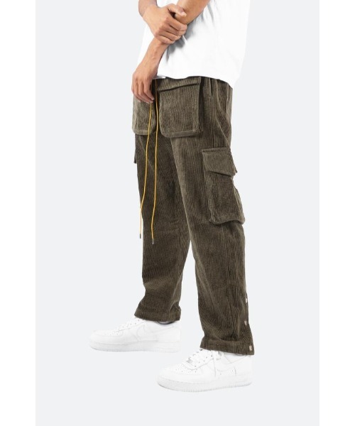 mnml(ミニマル)の「mnml/ミニマル/コーデュロイスナップカーゴパンツ/CorduroySnapCargoPants(21ML-AW593P)(カーゴパンツ・メンズ・ブラック/オリーブ・SMALL/MEDIUM/LARGE/X-LARGE)」の4枚目の写真