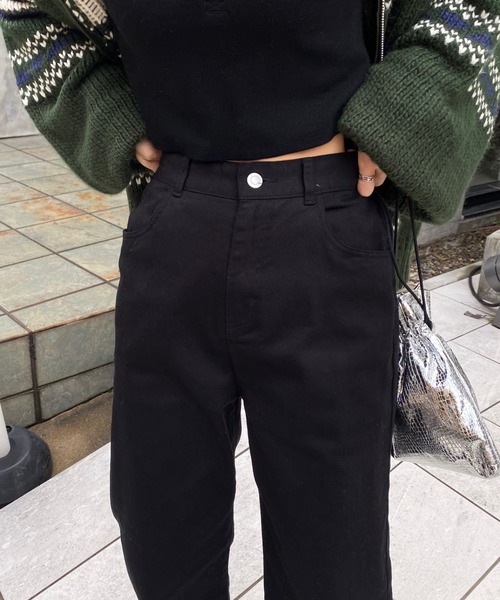 WHO'S WHO gallery（フーズフーギャラリー）の「PTNツイルストレートパンツ（その他パンツ・レディース・ブラック/ネイビー/レッド/ブルー/グリーン・FREE）」の8枚目の写真