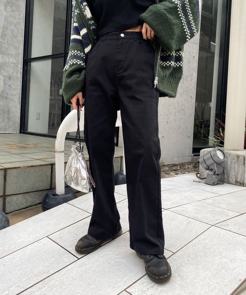 WHO'S WHO gallery（フーズフーギャラリー）の「PTNツイルストレートパンツ（その他パンツ・レディース・ブラック/ネイビー/レッド/ブルー/グリーン・FREE）」の7枚目の写真