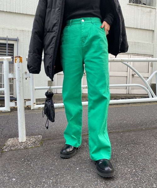 WHO'S WHO gallery（フーズフーギャラリー）の「PTNツイルストレートパンツ（その他パンツ・レディース・ブラック/ネイビー/レッド/ブルー/グリーン・FREE）」の10枚目の写真