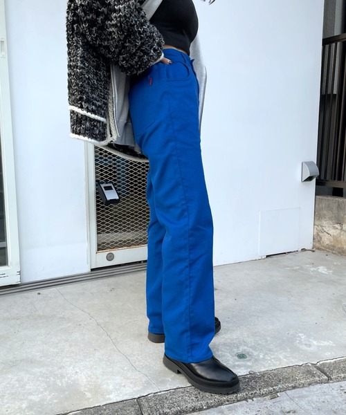 WHO'S WHO gallery（フーズフーギャラリー）の「PTNツイルストレートパンツ（その他パンツ・レディース・ブラック/ネイビー/レッド/ブルー/グリーン・FREE）」の14枚目の写真