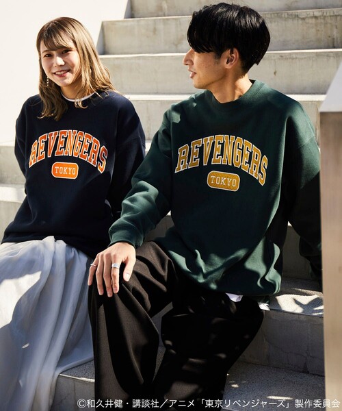 FREAK'S STORE（フリークスストア）の「FREAK'S STORE/フリークスストア 東京リベンジャーズ/クルーネックスウェット（スウェット・メンズ・モスグリーン/ネイビー/グレー/ブラック・SMALL/MEDIUM/LARGE）」の9枚目の写真