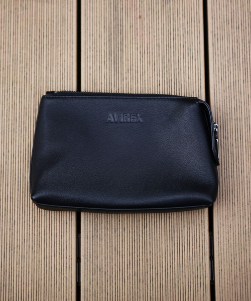 AVIREX(アヴィレックス)の「【直営店限定】COW LEATHER POUCH/ カウレザーポーチ(ポーチ・レディース・ブラック・FREE)」の4枚目の写真