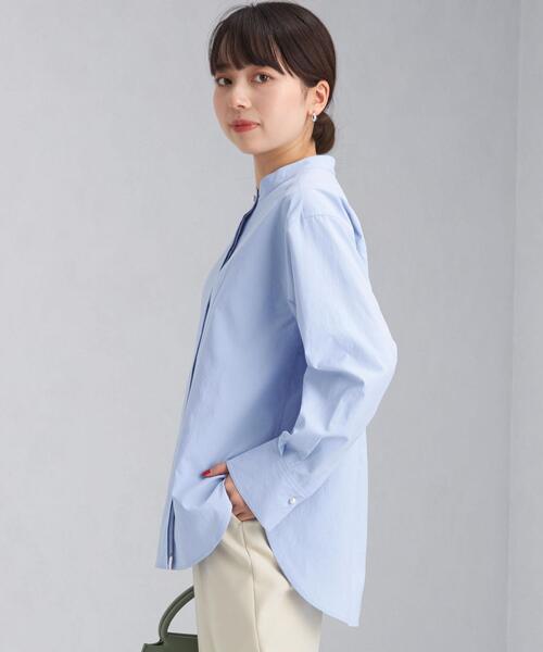 green label relaxing（グリーンレーベルリラクシング）の「［ XS /H148-155㎝］＜ VERYコラボ ＞タイプライター スタンドカラー シャツ（シャツ/ブラウス・レディース・ホワイト/ライトブルー/ベージュ・XS）」の17枚目の写真