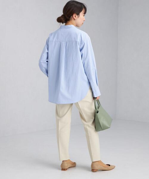 green label relaxing（グリーンレーベルリラクシング）の「［ XS /H148-155㎝］＜ VERYコラボ ＞タイプライター スタンドカラー シャツ（シャツ/ブラウス・レディース・ホワイト/ライトブルー/ベージュ・XS）」の16枚目の写真